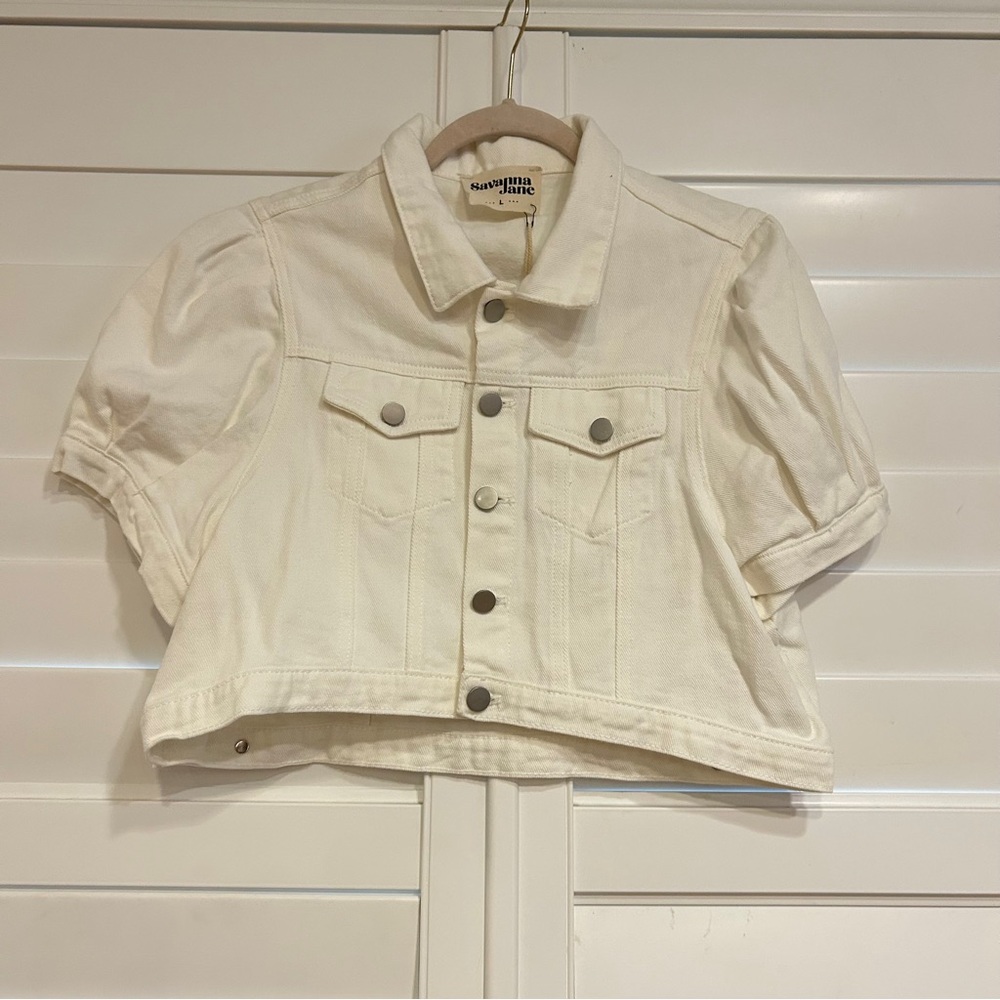 Savanna Jane Cream Jean Jacket